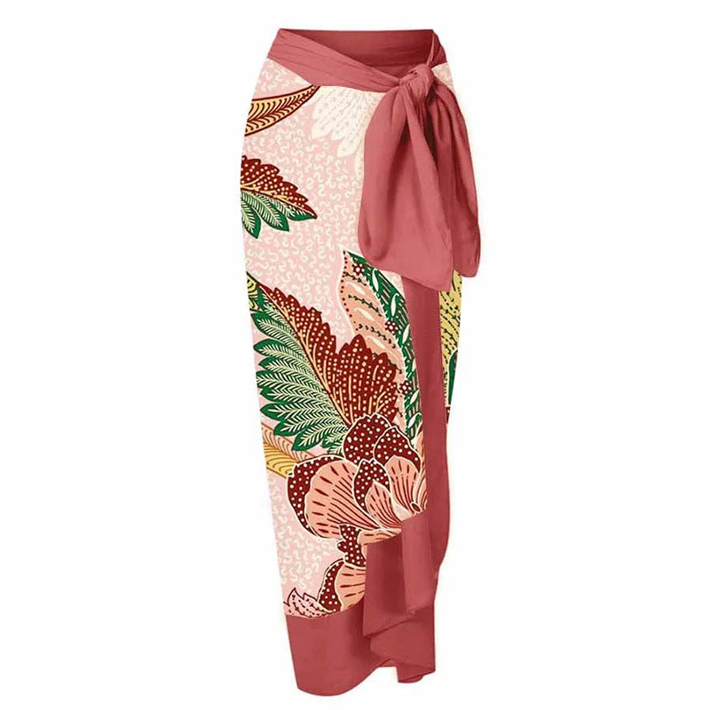 Ruffle Backless Swimwear String Cover