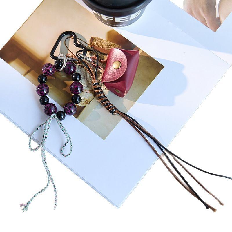 Retro Mini Leather Bag Keychain Bag Charm