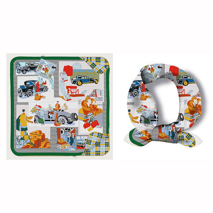 Colorful Tropical Print Square Silk Scarf