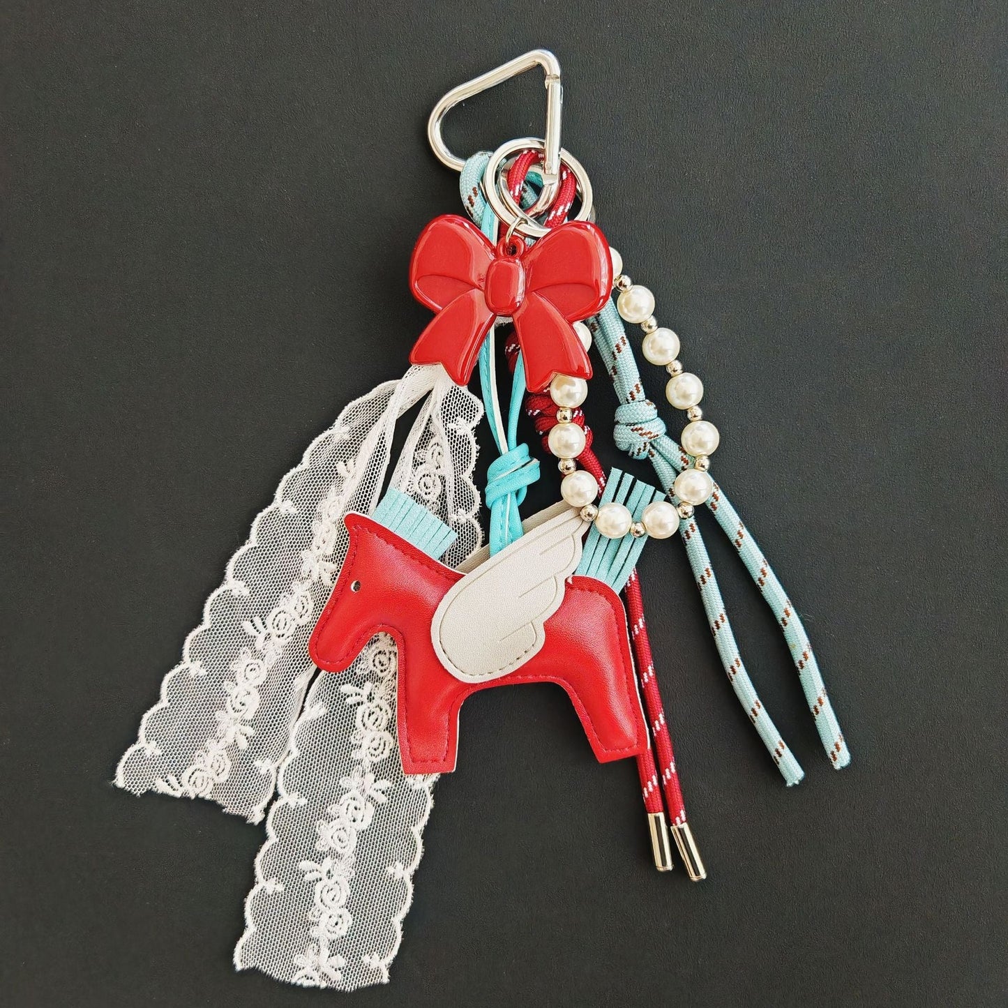 Tassel Braided Rope Keychain Bag Charm