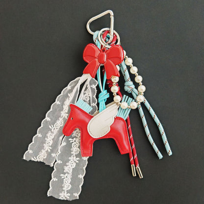 Tassel Braided Rope Keychain Bag Charm