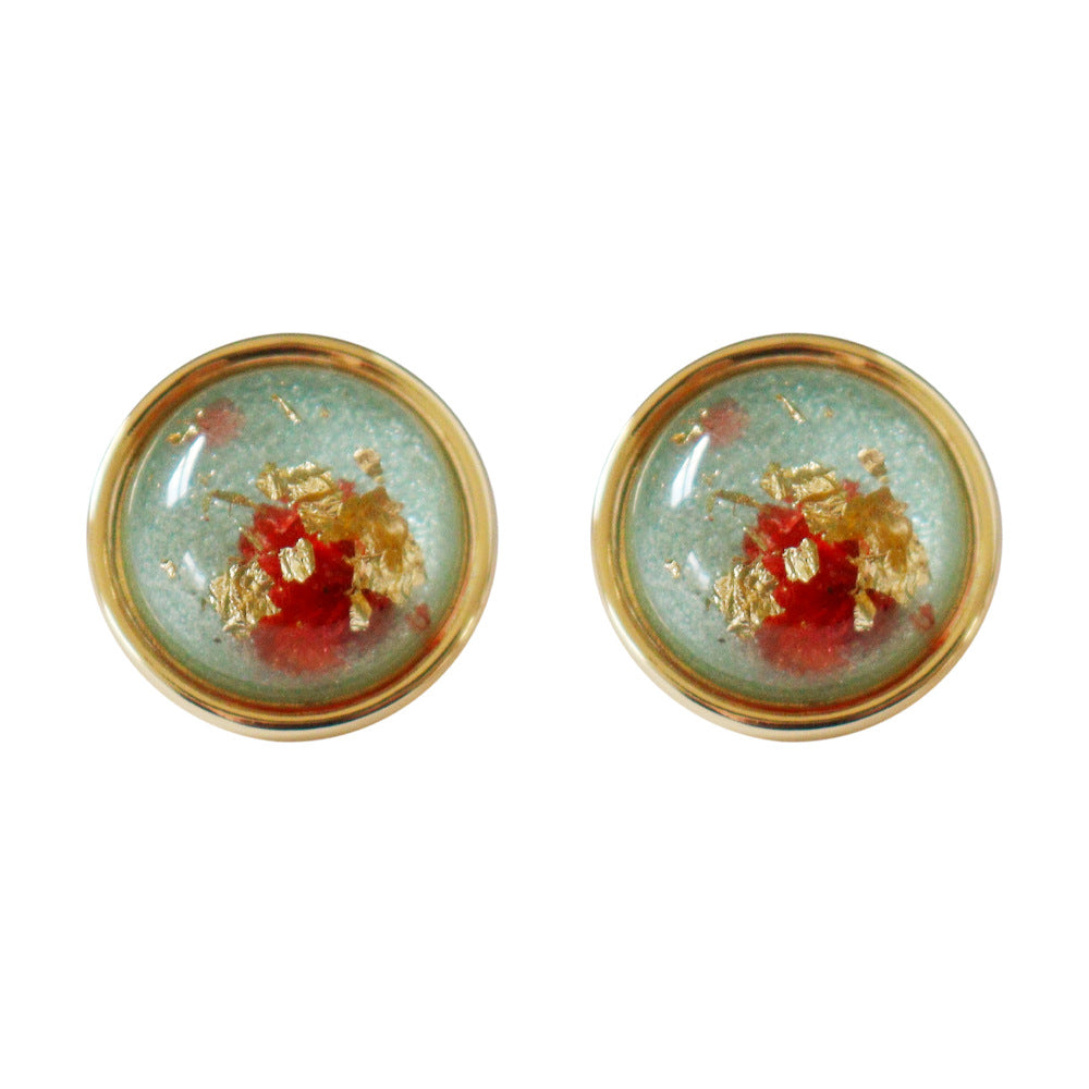 Nature Real Dried Flower Stud Earrings