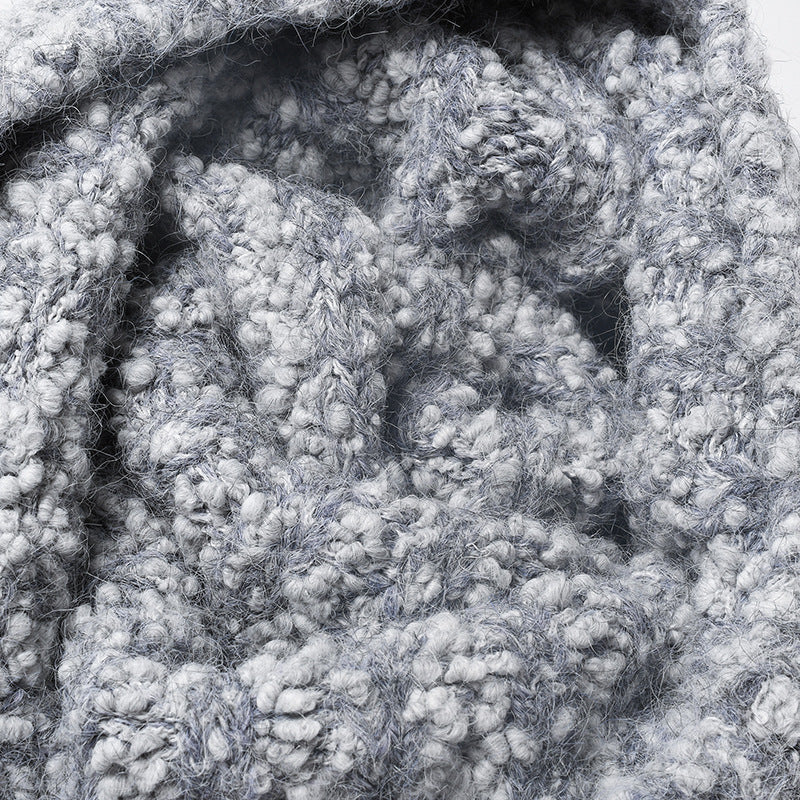 Simple Ribbed Knit Hat Padded Beanie