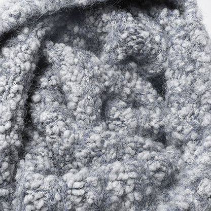 Simple Ribbed Knit Hat Padded Beanie