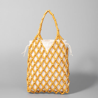 Hallow Wooden Bead Handbags