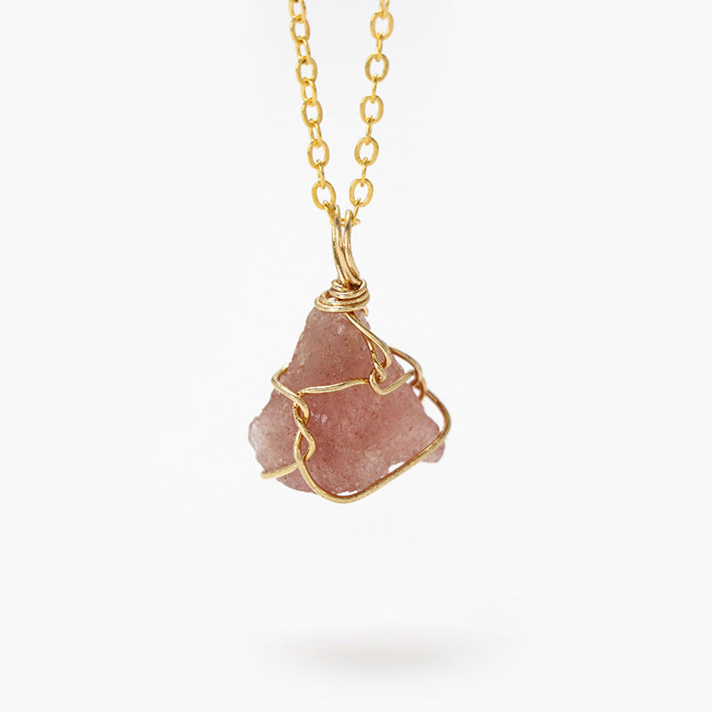 Irregular Stone Pendant Simple Neckalce