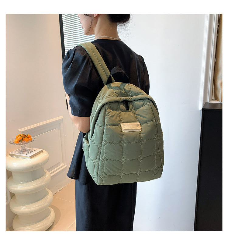 Simple Portable Casual Puffer Backpack
