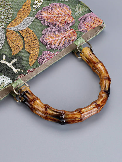 Retro Sequin Embroidered Tote Bag