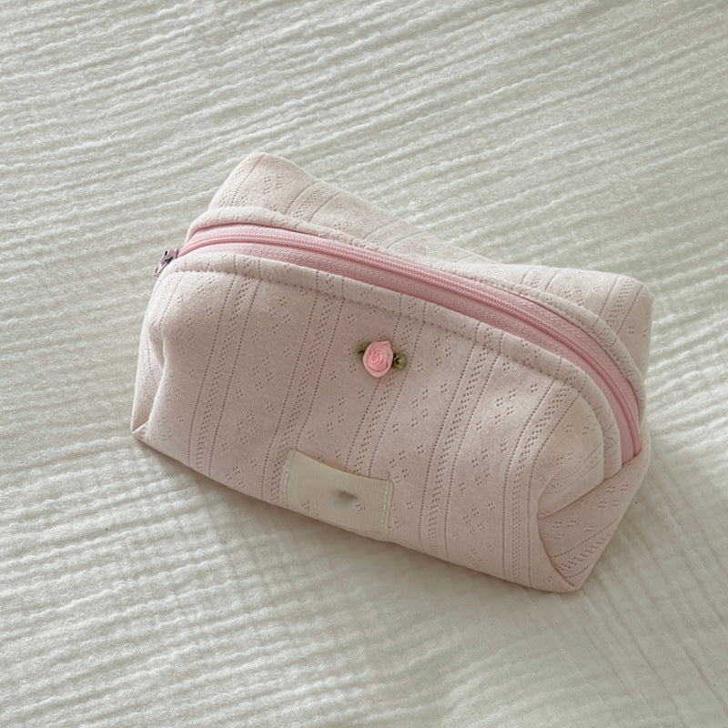 Solid Color Sweet Portable Make Up Bag