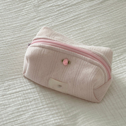 Solid Color Sweet Portable Make Up Bag