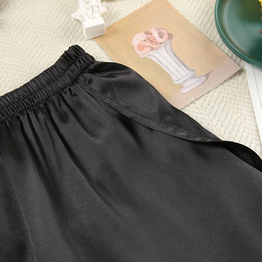 Flounce Solid Color Sexy Sleepwear Sets