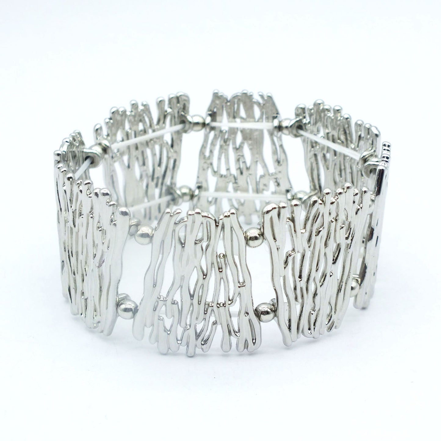 Retro Geometric Rhinestone Stretch Bracelet