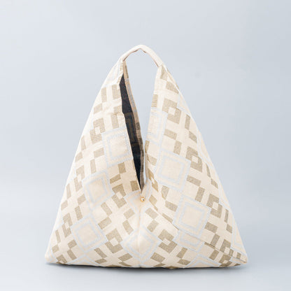 Vintage Triangle Print Shoulder Bags