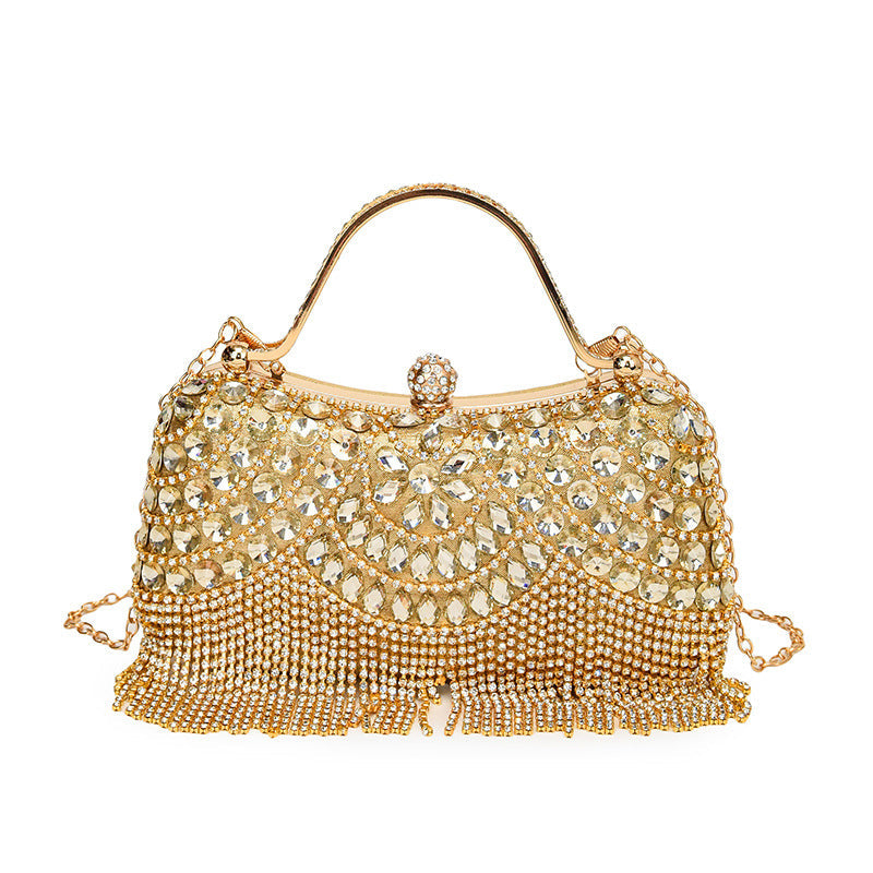 Tassel Rhinestone Chain Party Handbag