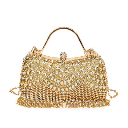 Tassel Rhinestone Chain Party Handbag