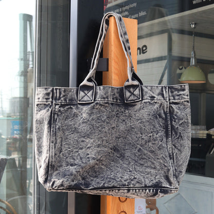 Washed Make Old Demin Shoulder Bags