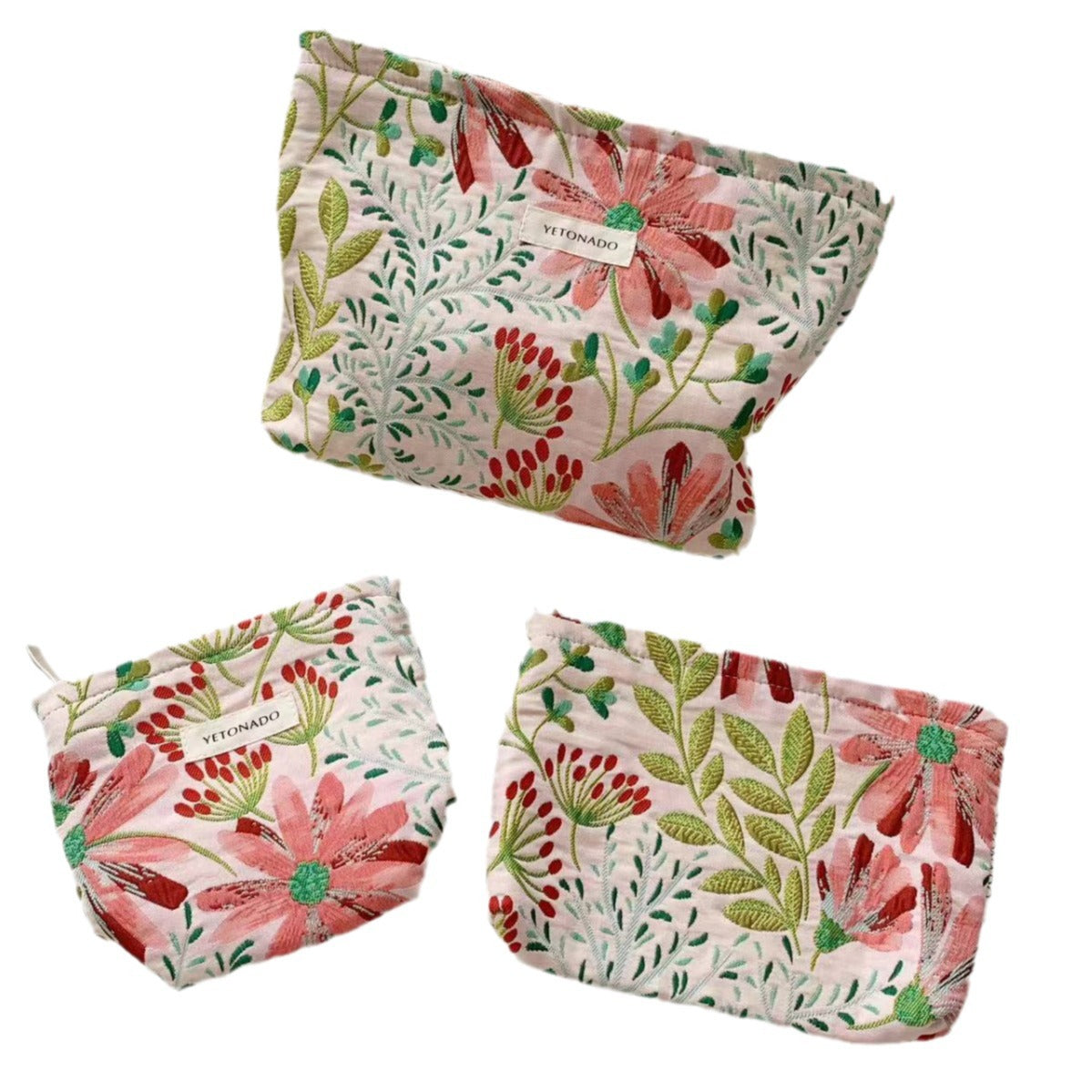 Colorful Large Capacity Flower Print Makeup Bag