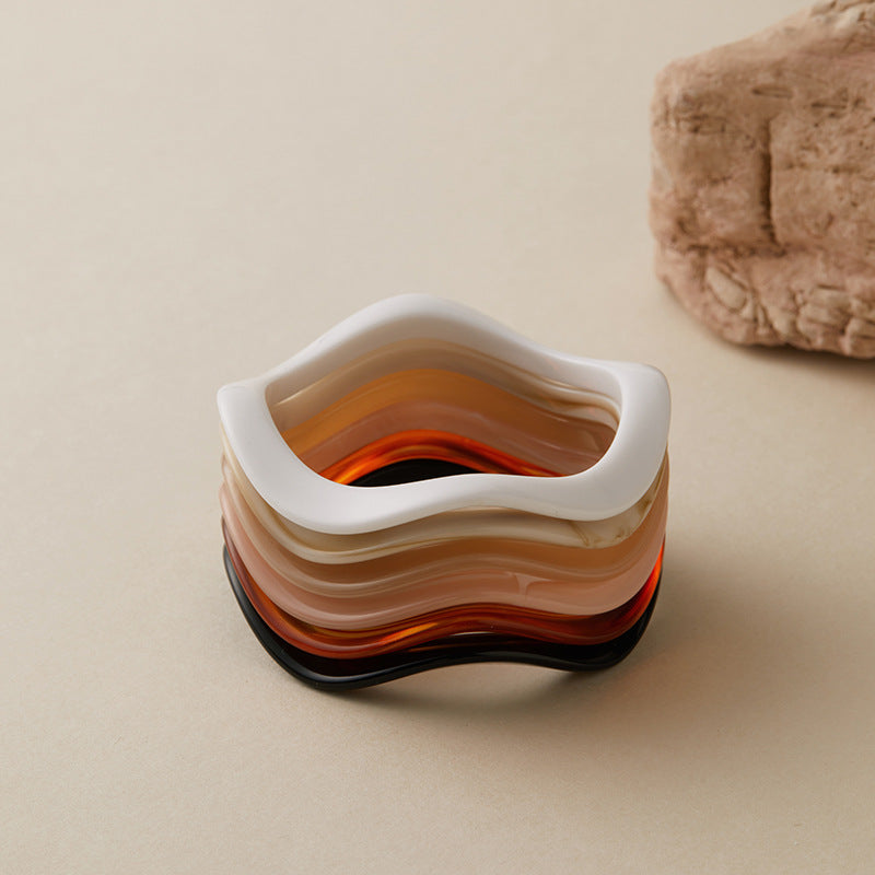 Simple Wave Irregular Acrylic Bracelets