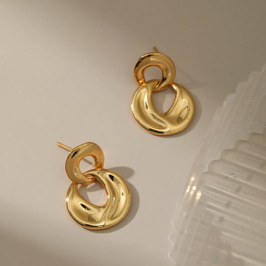 Irregular Circle Geometric Drop Earrings