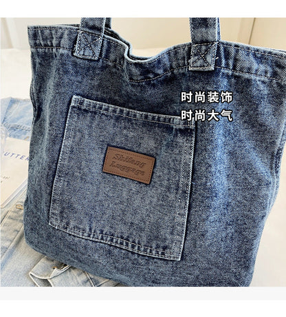 2+ Washed Pocket Demin Shoulder Bags