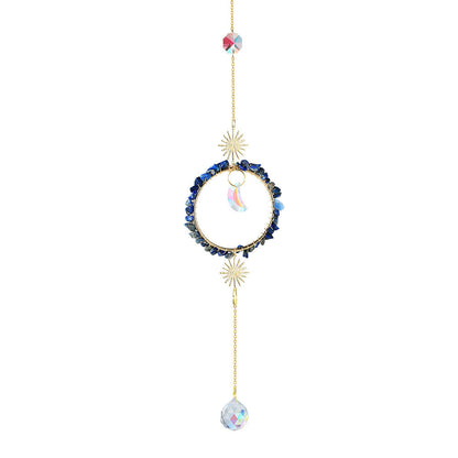 Colorful Stone Cross Crystal Home Hangings