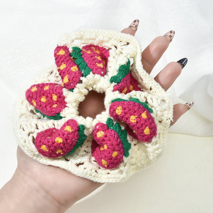 Bohemian Handmade Crochet Colorful Scrunchies