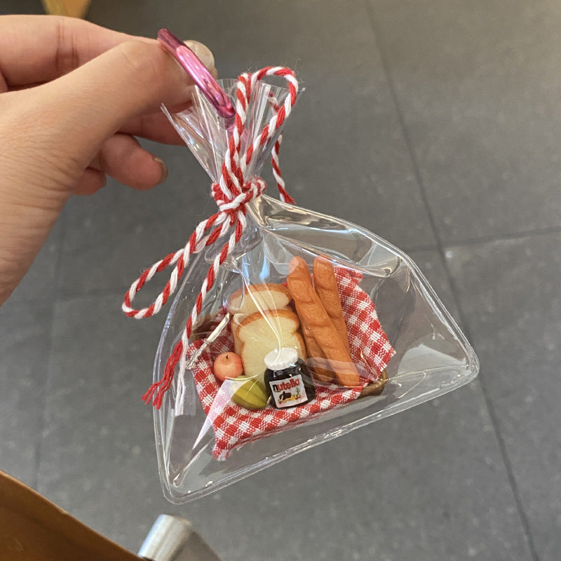 Cute Creative Bread Toast Cartoon Bag Charm