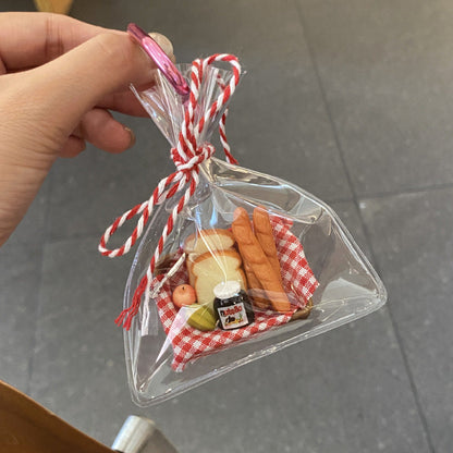 Cute Creative Bread Toast Cartoon Bag Charm
