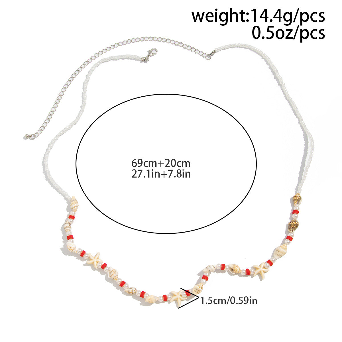 Simple Pearl Conch Beaded Body Chain