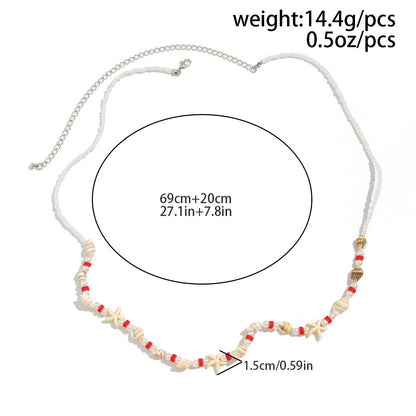 Simple Pearl Conch Beaded Body Chain