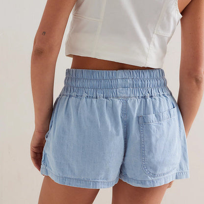 Casual Denim Pocket Dressy Shorts