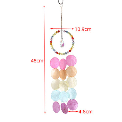 2+Colorful Beaded Shell Suncatcher Hangings
