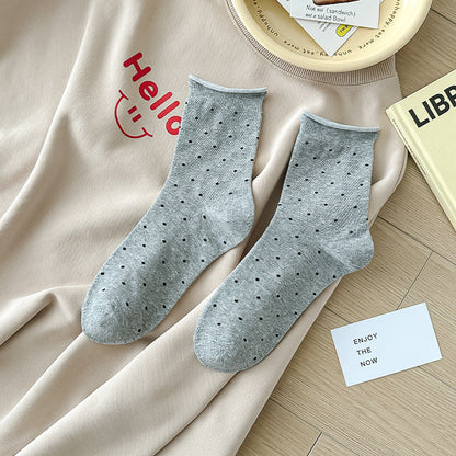 Polka Dot Simple Rolled Socks