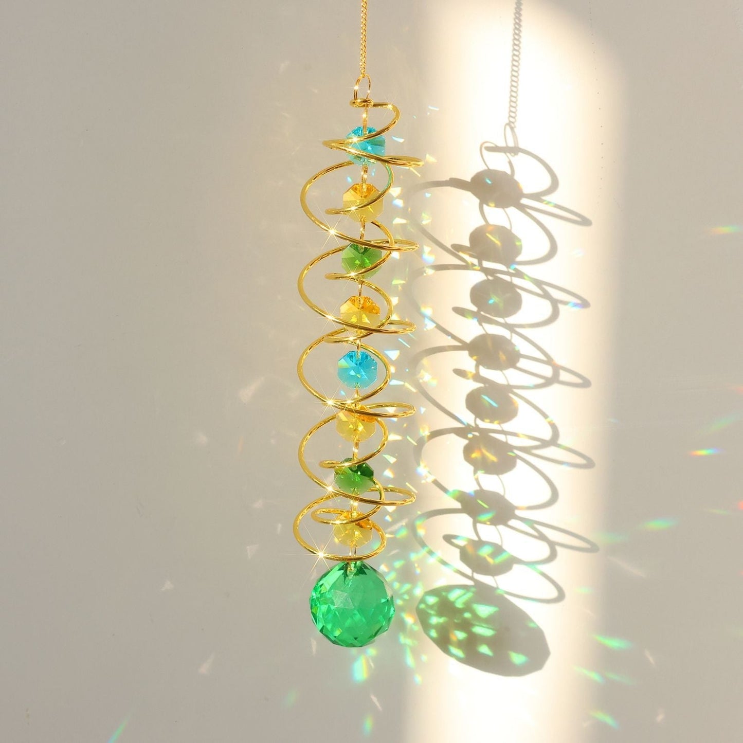 Rainbow Crystal Helical Suncatcher