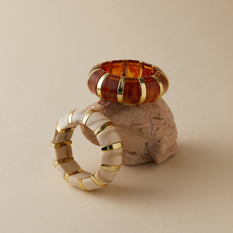 Vintage Acrylic Splicing String Bracelets