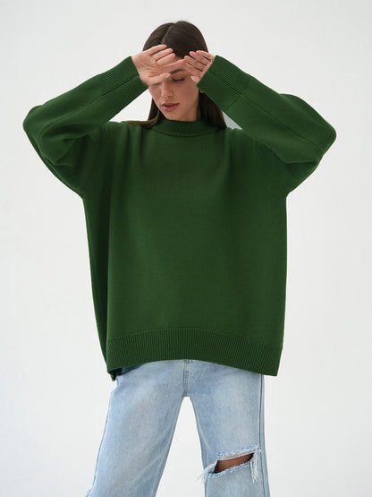 Solid Color Loose Casual Sweater
