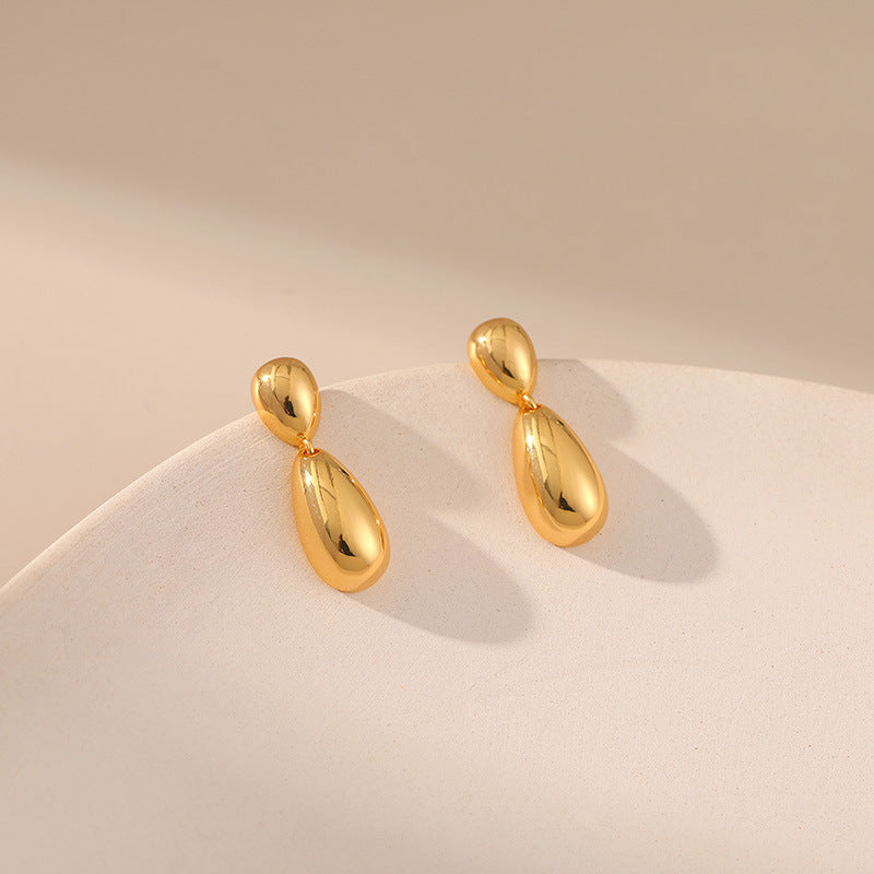 Simple Glossy Geometric Drops Earrings