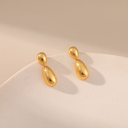 Simple Glossy Geometric Drops Earrings