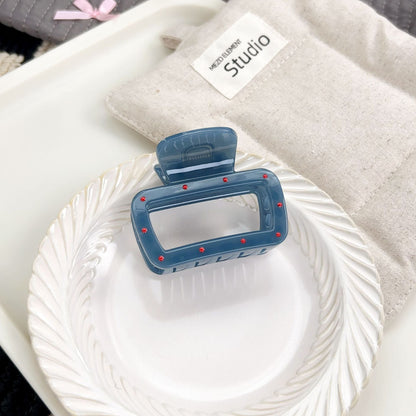 Blue Polka Dot Pattern Vintage Hair Claw