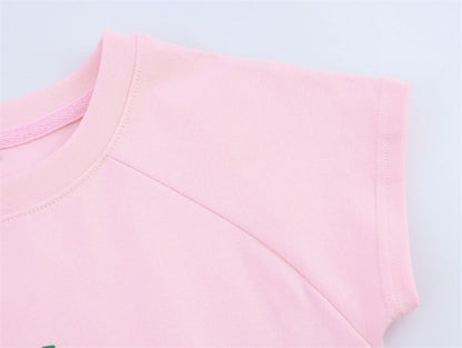 Fashion Sleeveless Crew Neck Crop Top