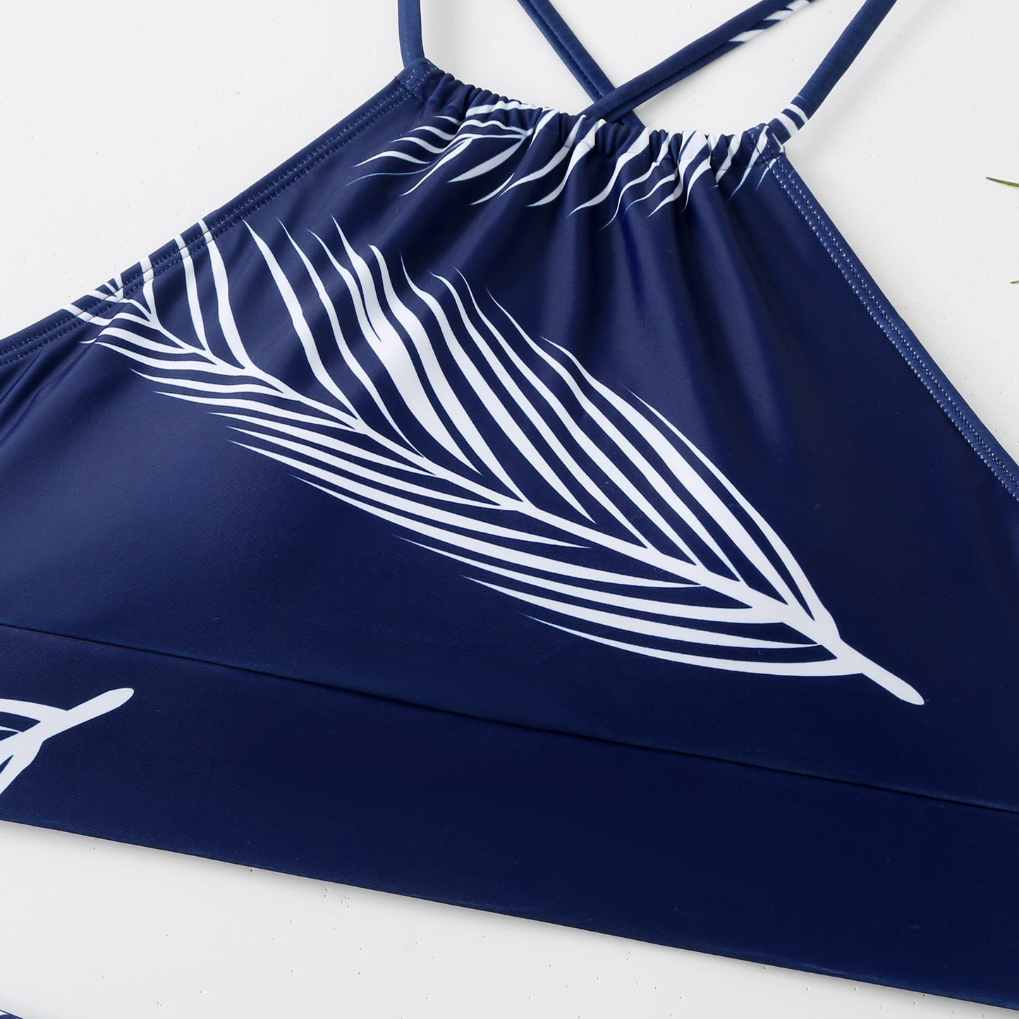 Feather Print Swimwear with Cover