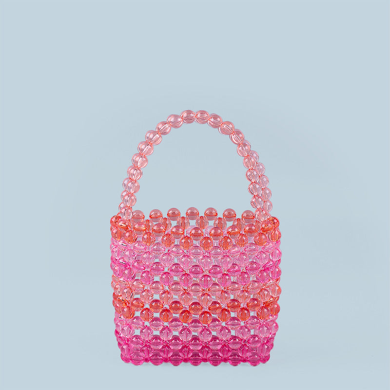 Gradient Beads Handmade Simple Handbag