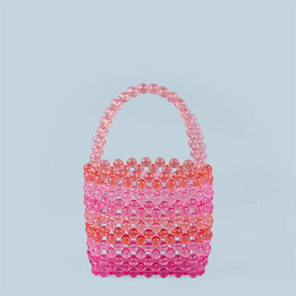 Gradient Beads Handmade Simple Handbag