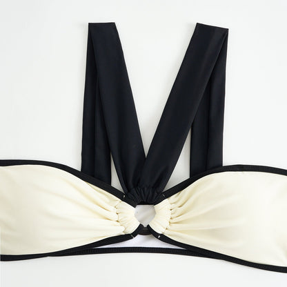 Sexy Color Block Swimwears with Cover