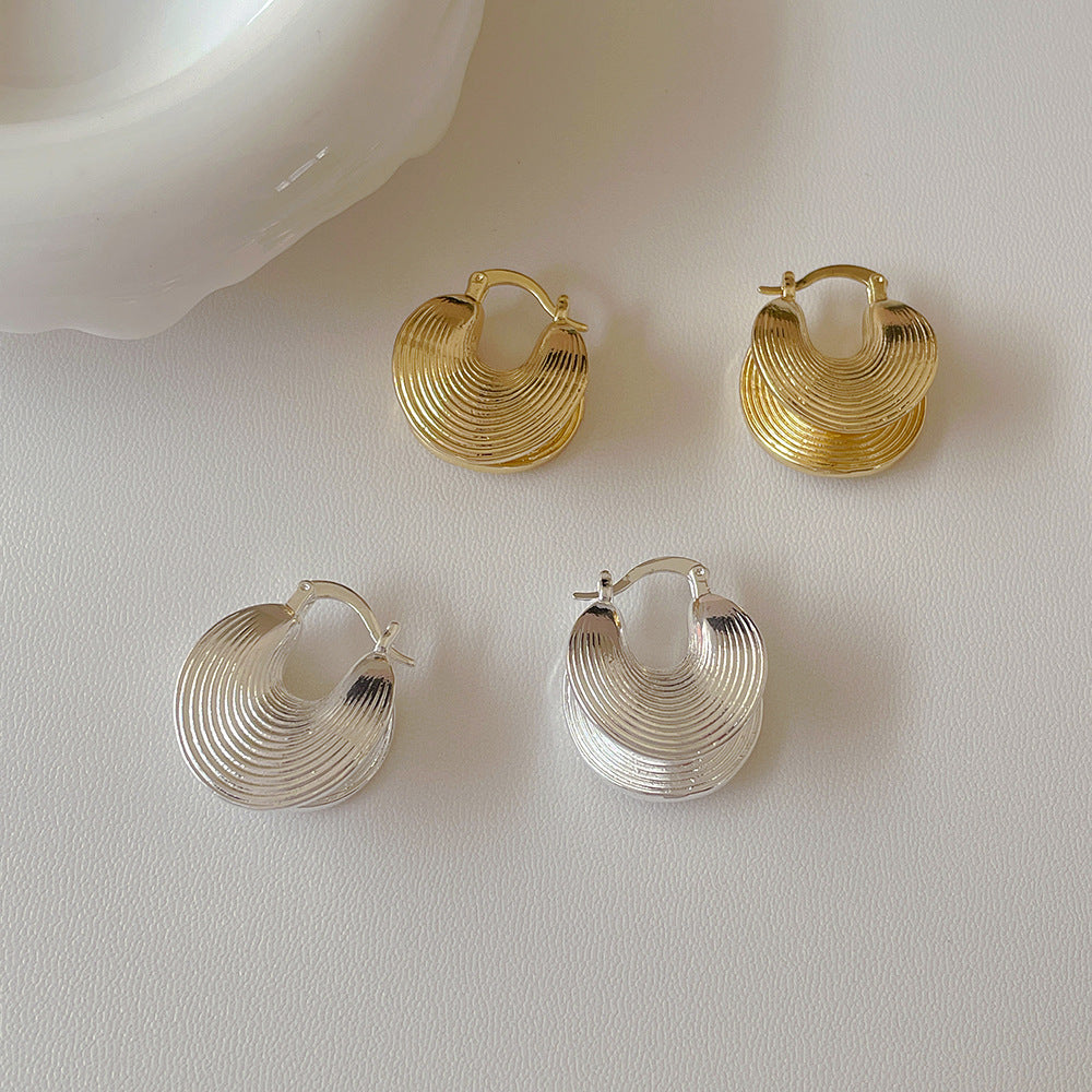 Simple Irregular Elegant Round Hoop Earrings