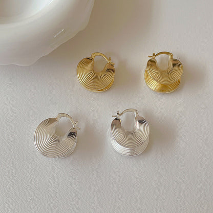 Simple Irregular Elegant Round Hoop Earrings