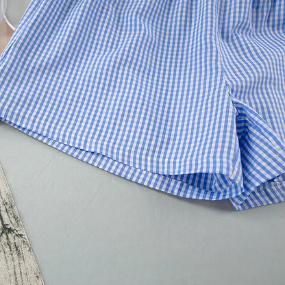 Plaid String Tie Homewear Sets