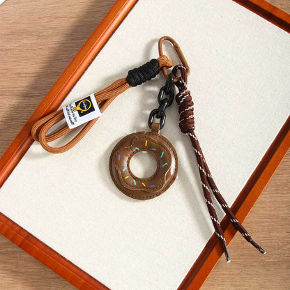 Leather Donut Rope Braided Bag Charms