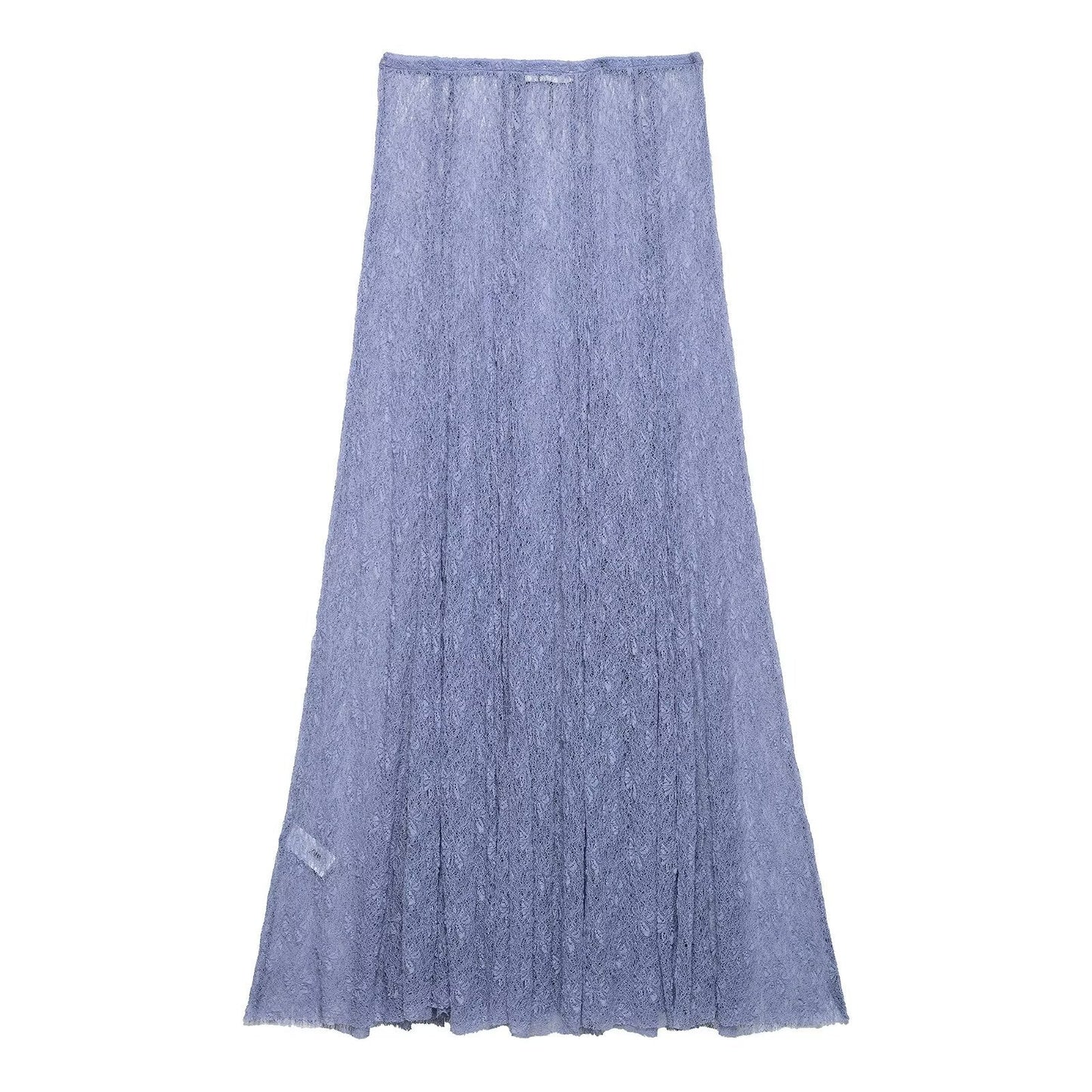 Lace Ruffle Spaghetti Top Maxi Skirt Sets