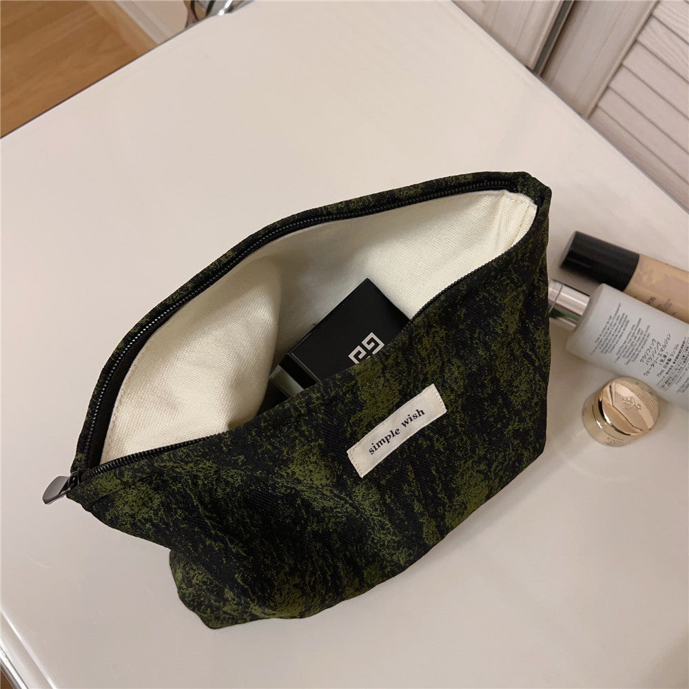 Vintage Jacquard Square Cosmetic Bag